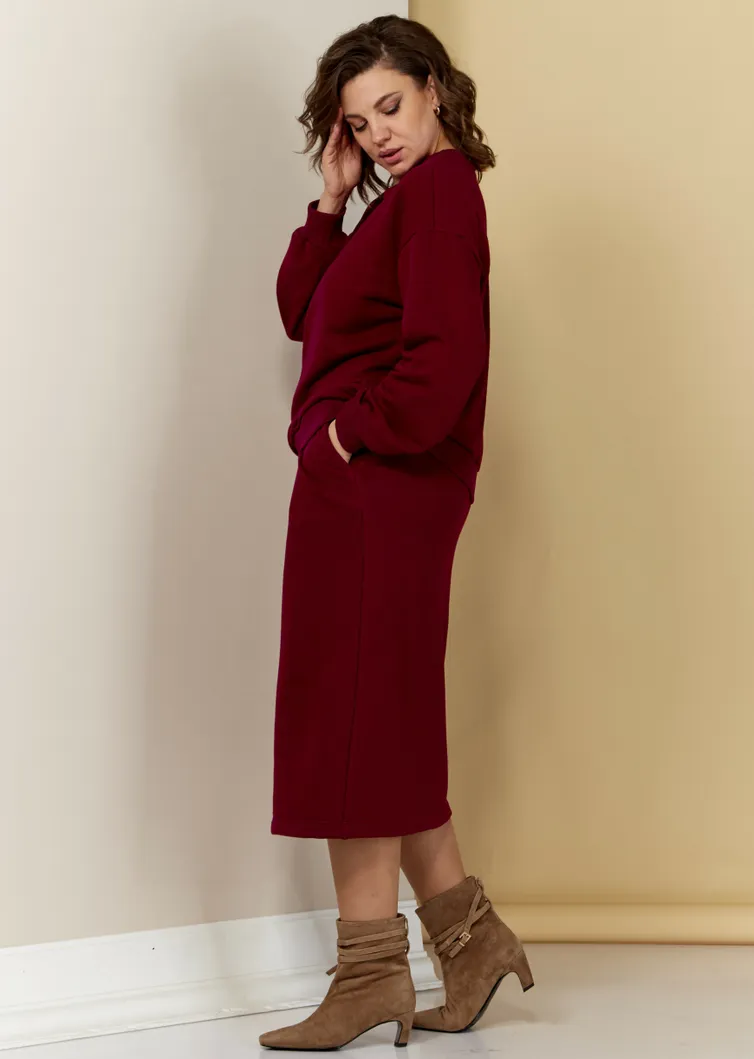 Garnitur Ava fashion #M-039.01 bordovyj
