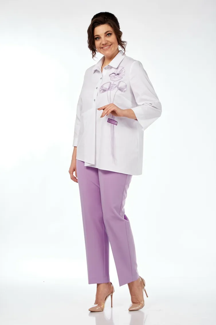 Zestaw Vilena-fashion #954 belyj+lavanda