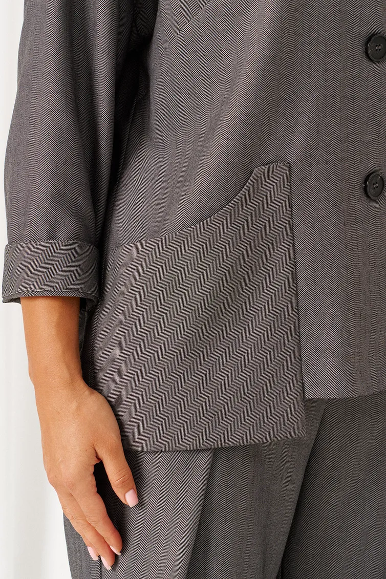 Suit Beautiful & Free #6484 tyomno-seryj