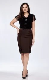 Skirt Klever 0409 shokolad