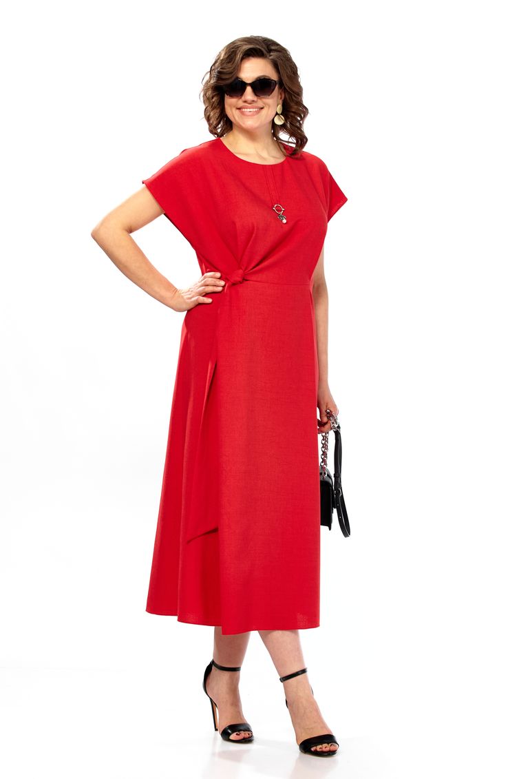 Dress Olga Style #S1019 krasnyj