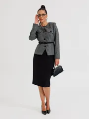 Костюм Galean Style арт. 1014 А серый с черным