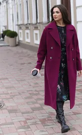 Пальто MiSlana С855/1 бордо