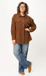 Рубашка Ava fashion М-153 коричневый