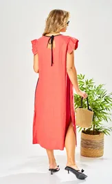 Платье Ava fashion М-209 коралловый