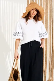 Blouse Elletto Life #13002 belo-chern