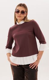 Блуза Anelli Laurel 1824 махагон