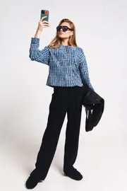 Sweter MilMil #1171 sinyaya poloska
