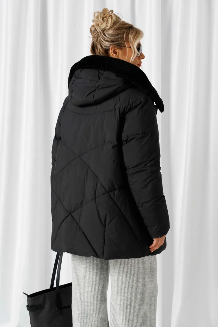 Coat Beautiful & Free #1018 chernyj