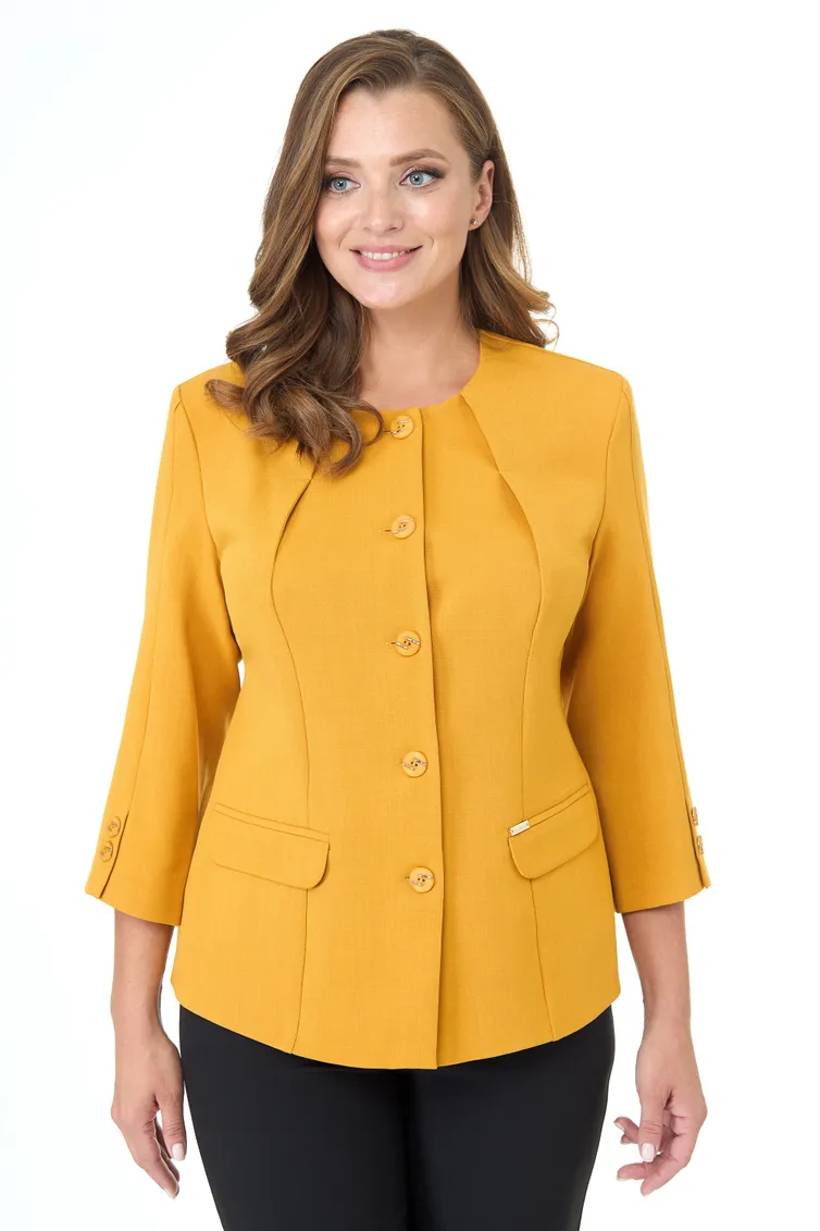 Żakiet Elite Moda #4276 gorchica