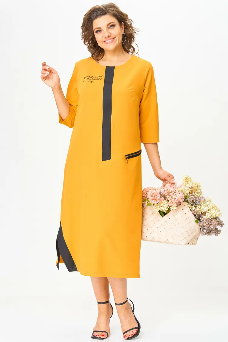 Sukienka Michel Chic #2073/1 gorchichnyj