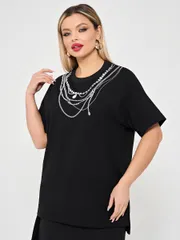 Футболка DORA plus арт. 0087-28 черный кристалл