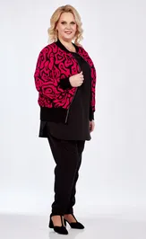 Suit Belinga 2291 chern.- malina