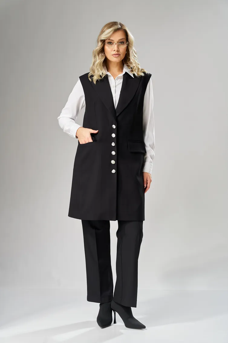 Waistcoat Ava fashion #M-242 chernyj