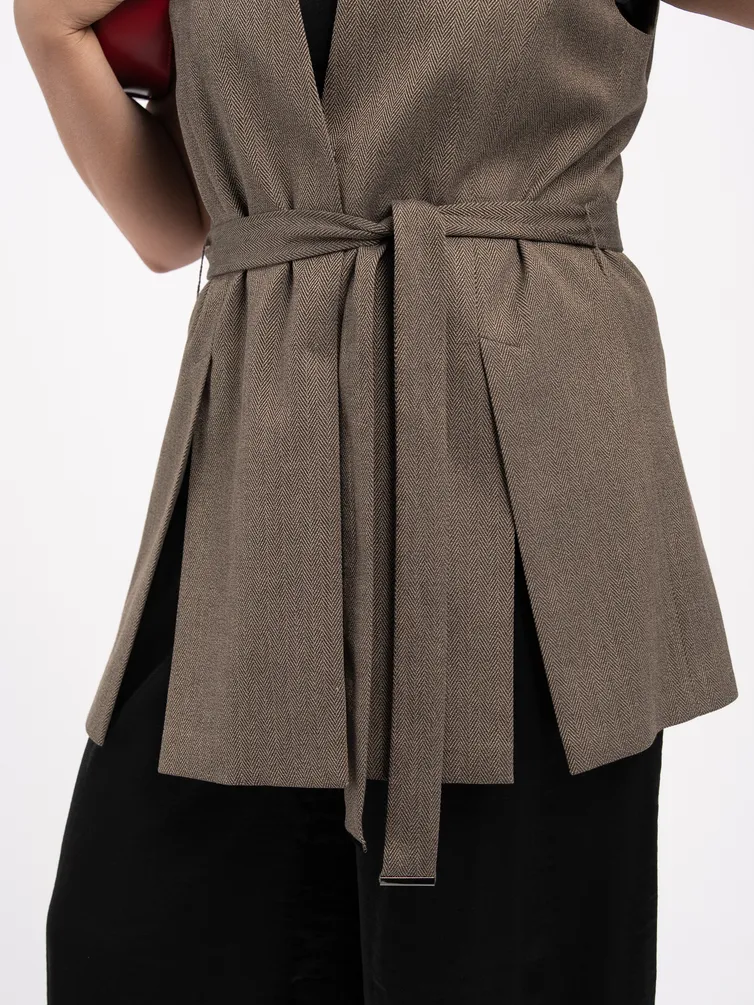 Kamizelka FASHION CENTRE #Pv-3841/Korichnevyj melanzh