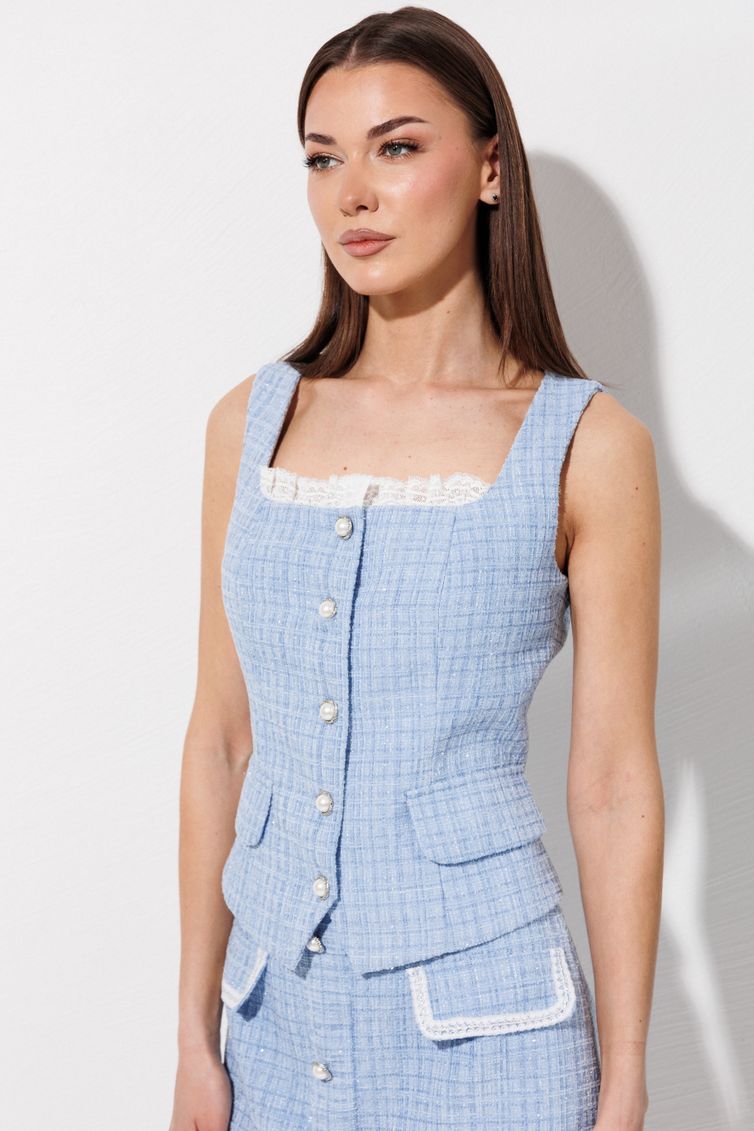 Жилет V&N fashion арт. 1104_голубой