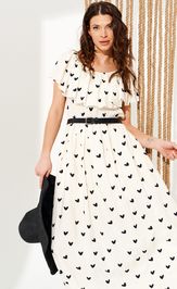 Платье Elletto Life 11137 молочно-черный