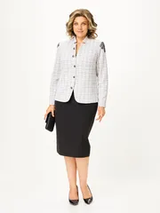 Suit Vilena-fashion #1198 belyj+chernyj