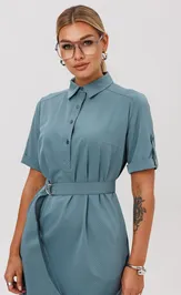Платье Anelli Laurel 1651 винтажный голубой