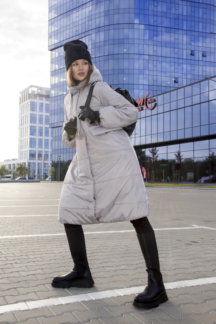 Płaszcz DOGGI #5028 seryj