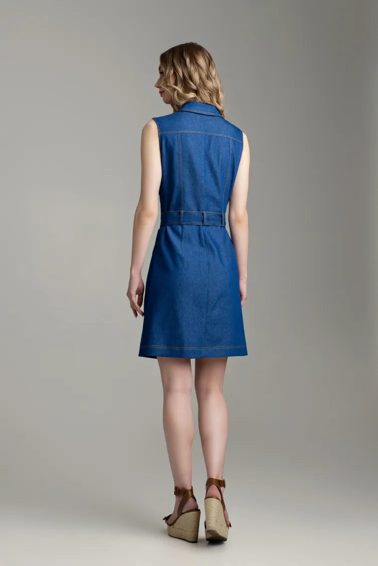 Dress MARIKA #427 t.sinij