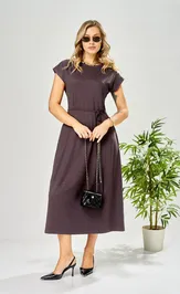 Платье Ava fashion М-199 баклажановый