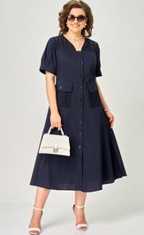 Dress EVA GRANT 7200 sinij