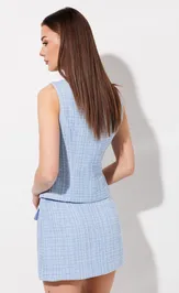 Юбка V&N fashion 1105_голубой