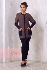 Джемперы, кардиганы, жакеты Newvay арт. 1357 м.асф/кофейн