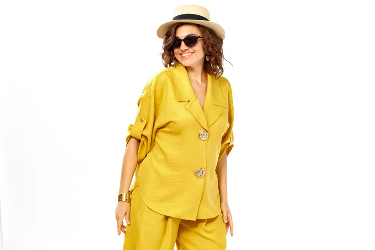 Suit Olga Style #S1013 gorchica