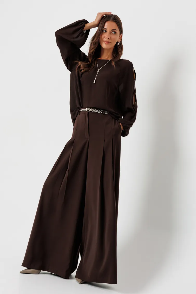 Blouse Lyushe #4451 shokolad