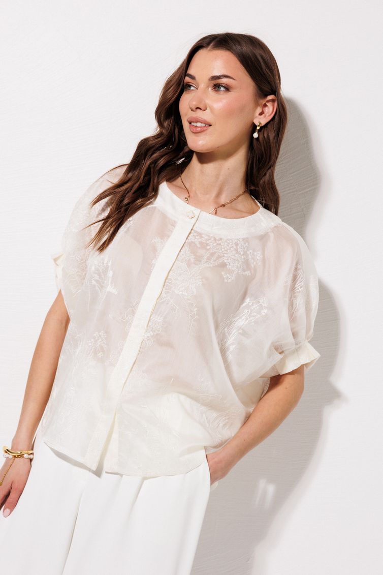 Блузка Люше арт. 4382 молоко