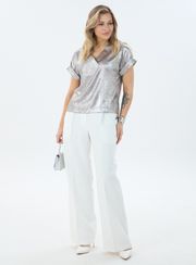 Bluzka LM project #M 0092 shimmer bezhevyj