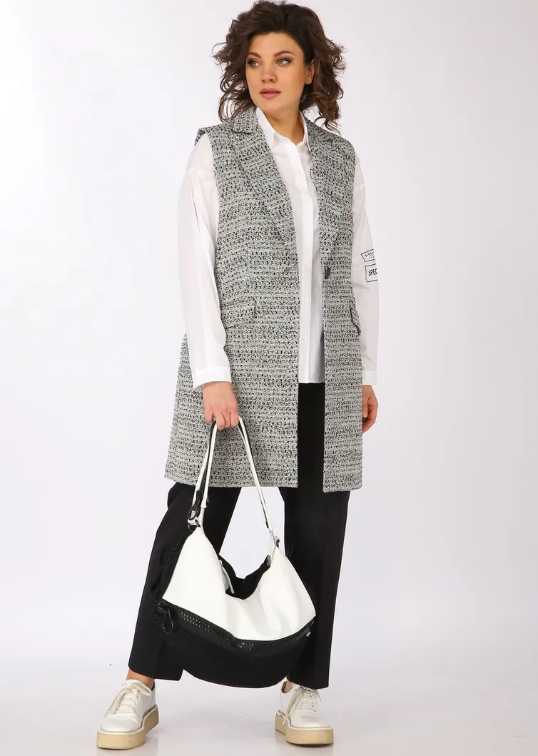 Garnitur Vilena-fashion #744V seryj+chernyj
