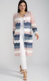 Sweter Sale 1285 pudra-dzhins