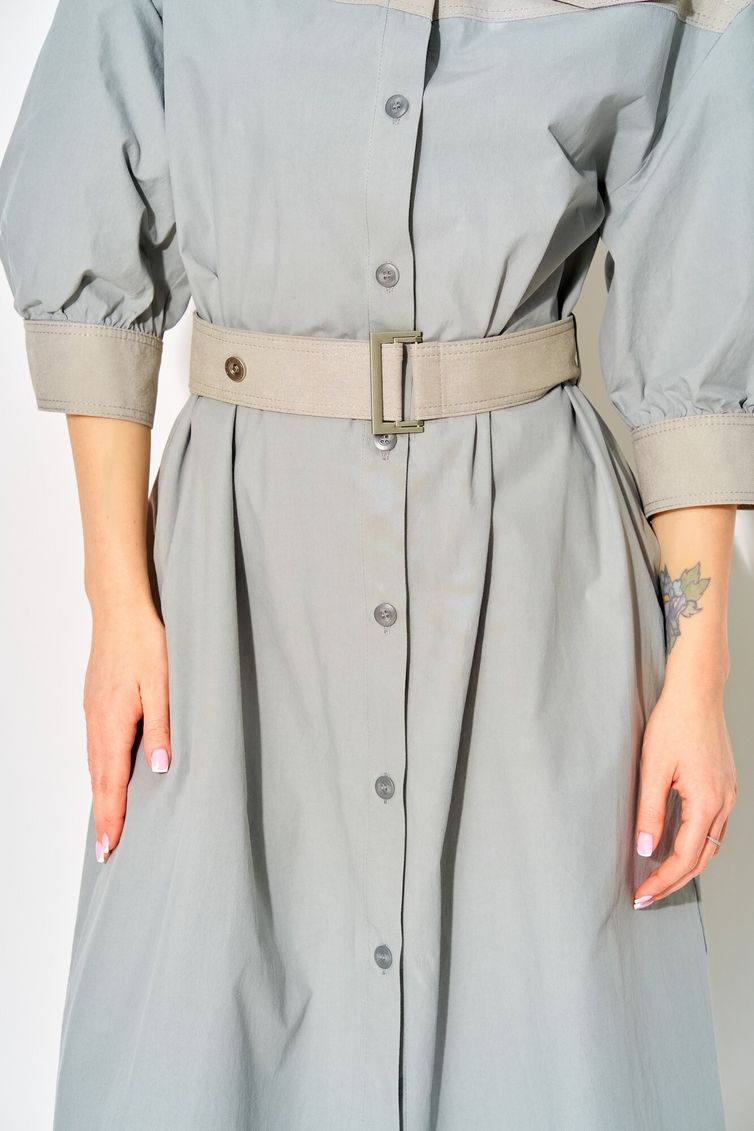 Sukienka LAIKONY #L-434 sero-goluboj