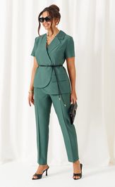 Костюм Beautiful & Free 6451 бутылочно-зелёный