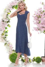 Платье DS Trend арт. П-3887-0009-02 (синее с фигурным вырезом)