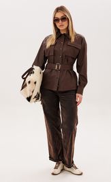 Рубашка Anelli Laurel 1826 чокалэйт скин