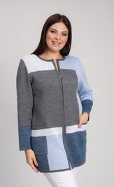 Кардиган BONADI 1933 серый-голубой