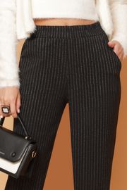 Брюки DS Trend арт. Бр-0191-0310 (черные классические в полоску)