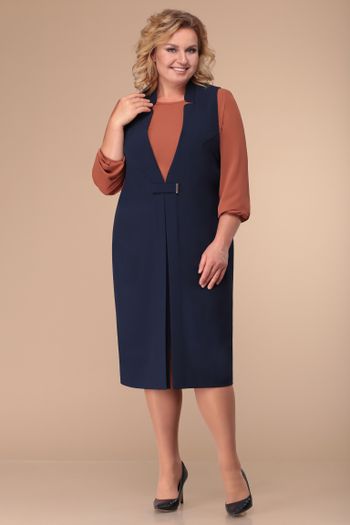 А-1753 темно-син / терракот