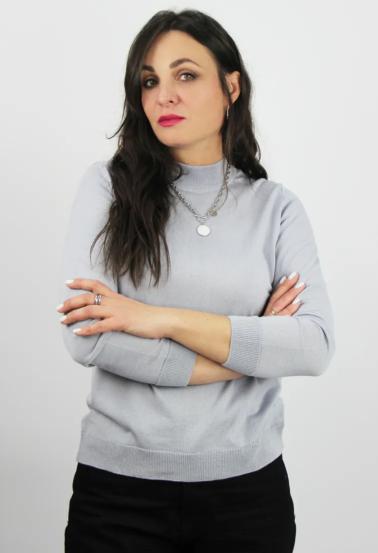 Sweter Polesie #S3733-23 4S0679-D43 sirenevo-seryj 158