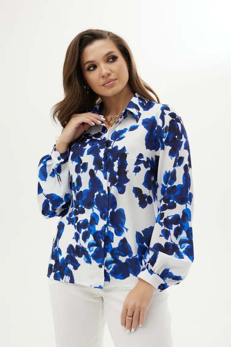 Bluzka MALI #623-074 golubye cvety