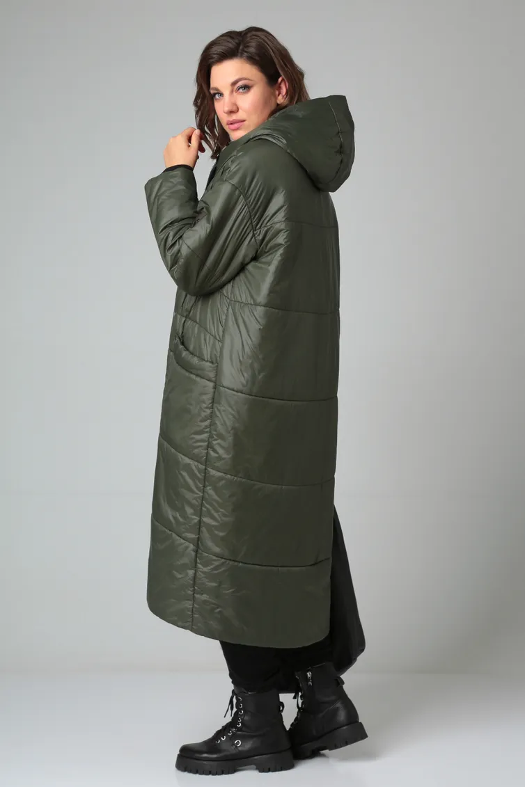 Пальто LS арт. 8291/1 олив-зел
