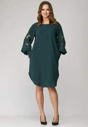Sukienka SandyNA #130118 sero-zelenyj