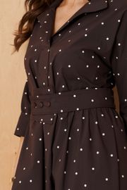 Платье PND арт. 89080 коричневый