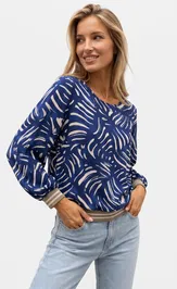 Blouse nika.pl 0204201 Emi-42 sinij zebra
