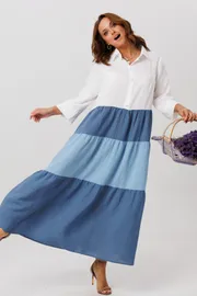 Dress Anastasia #1240.1 belyj/goluboj
