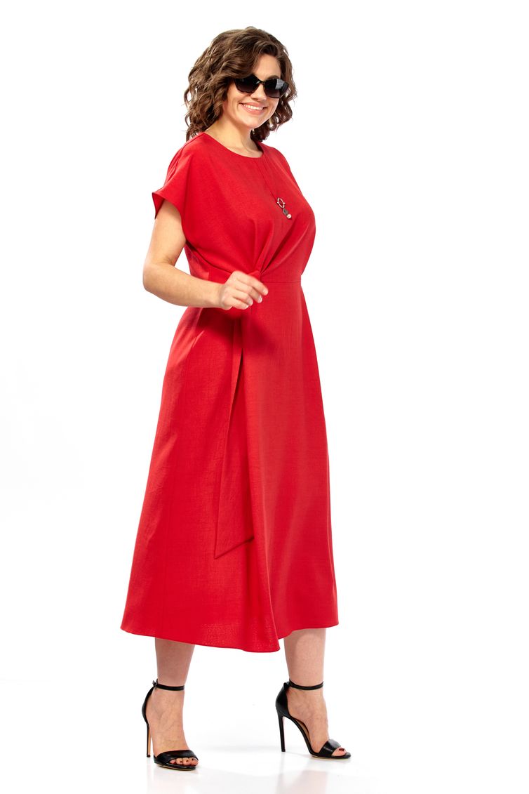 Dress Olga Style #S1019 krasnyj